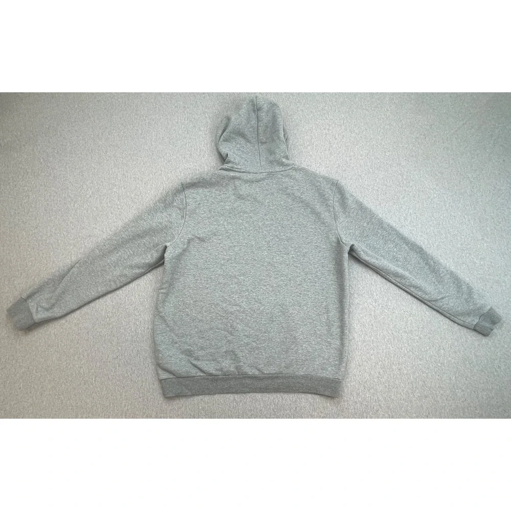 Puma Hoodie Mens Large Gray 100% Cotton Drawstring Long Sleeve